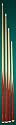 One Piece 36 Inch Short Pool Billiard Cue