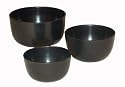 Black Japanese Style Singing Bowls - Set of 3