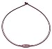 Phiten Titanium Necklace Sports: Color-Bordeaux (Wine Red) White Line, Size-Small (17