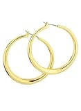 Shiny Hollow Hoop Earrings