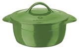 Calphalon Enamel Cast Iron 5 Quart Round Dutch Oven, Chive Green