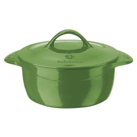 Calphalon Enamel Cast Iron 5 Quart Round Dutch Oven, Chive Green by Calphalon