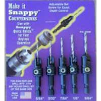 QUICK CHANGE 5 PC. COUNTERSINK DRILL BIT SET BY SNAPPY by SNAPPY TOOLS