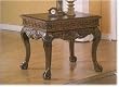 BALL AND CLAW SOLID WOOD END TABLE IN DARK BROWN FINISH