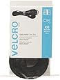 VELCRO - ONE-WRAP Thin Self-Gripping Cable Ties: Reusable, Light Duty - 8" x 1/2" Ties, 100 Pack - Black