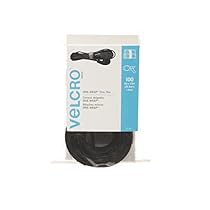 VELCRO Brand - ONE-WRAP Cable Management, Thin Self-Gripping Cable Ties: Reusable, Light Duty - 8