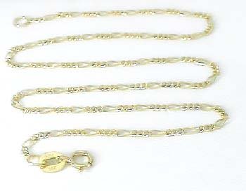 Childrens Toyshop  Jewelry : 14k Understated Figaro Ankle Bracelet