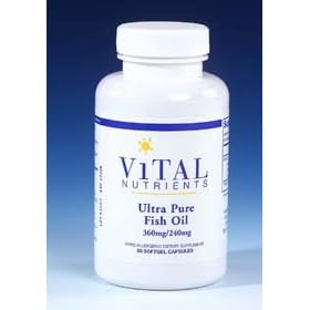 Vital Nutrients 360 EPA/240 DHA, Ultra-Pure Fish Oil 60 Capsules