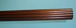 1-3/8 inch Wood Fluted Drapery Rod in Coffee Finish - 6' long [CAPITOL CITY LUMBER]