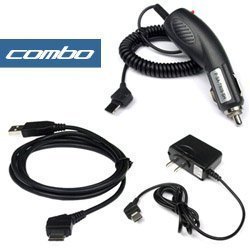 3-Piece Value Combo Pack Of Samsung D800, T809, D820, T509, D807, T519, T629, Sync Sgh-a707, A707, M610, Blackjack I I607, M620, A717, A727, A437 T329, U740, T219, U420 Includes: Vehicle Cigarette Lighter Power Charger with IC Chip + USB Data Cable + Home Wall Travel Plug in Ac Charger