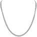 14k White Gold 4mm Cuban Chain Necklace, 18