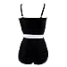 HDE Women's Retro One Piece Swimsuit Plus Size Padded Halter Vintage Swimsuit (Black-White Monokini, X-Large)