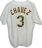Eric Chavez Signed Oakland Athletics Authentic White Majestic Jersey