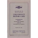 1932 CHEVROLET Series BA & BB Owners Manual User Guide by Chevrolet