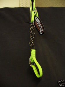 WEAVER NYLON CURB STRAP CHAIN WESTERN TACK LIME