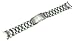 RECHERE Stainless Steel Bracelet Watch Band Strap Curved End Solid Links Color Silver (24mm)