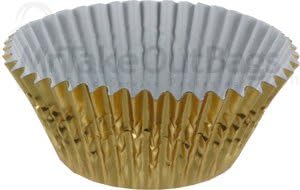 Regular Cupcake 2 oz. Gold Fluted Paper Baking Cups qty. /case 2000