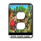 Londons Times Funny Food Coffee other Digestibles - Food Chain Gang - Light Switch Covers - 2 plug outlet cover