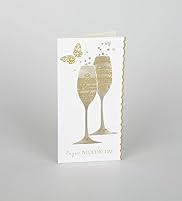 Laser Cut Champagne Flutes Wedding Card