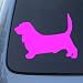 BASSET HOUND - Dog - Vinyl Car Decal Sticker #1489 | Vinyl Color: Pink