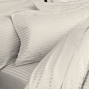 ITALIAN 1200 Thread Count Egyptian Cotton Duvet Cover Set , California King, Ivory St, Made in ITALY