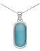 Sterling Silver Aqua Cat's Eye Pendant, 16
