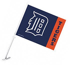 Detroit Tigers Car Flag Vibrant Colors & Features the Team Logo Made with Sturdy Nylon