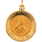 14K Yellow Gold St. Peregrine Medal