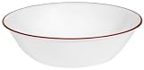 Corelle Livingware 1-Quart Serving Bowl, Red Banded