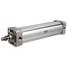 SMC NCA1 Series Aluminum Air Cylinder, Tie-Rod, Double Acting, Basic Style Mounting, Switch Ready, Cushioned