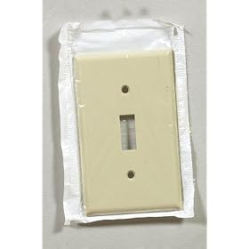 Leviton 020-86001-000 1-Gang Toggle Wallplate, Ivory