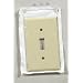 Leviton 020-86001-000 1-Gang Toggle Wallplate, Ivory