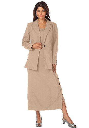 Roamans Women's Plus Size Side Button Jacket Dress