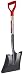 Ames True Temper Classic Square Point Shovel With 30-Inch D-Grip Wood Handle #1551900