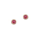 14K Yellow Gold 1/2 ct. Pink Topaz Earring Studs