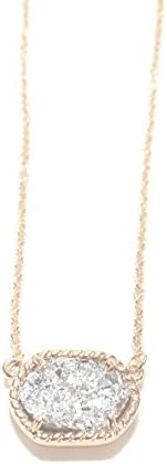 Druzy Pendant Necklace (Silver)