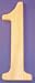 Wooden Numbers 6 Inch Number 1