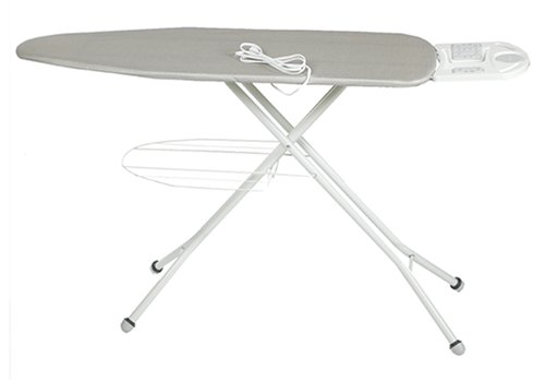 Polder 1751w-69 Deluxe 51 by 17-Inch Ironing Station, Grey/Metalic Grey