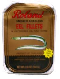 Eel Fillets, Smoked Boneless (Roland) 3.66oz (104g) by parthenonfoods.com