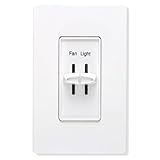 Lutron Dimmers S2LFSQ Dual 1.5A Quiet Fan and 300W Light Dimmer White Skylark fan speed controls
