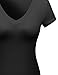 MBE Women's Basic Solid Vneck Various Color Short Sleeve