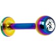 Rainbow Anodized Titanium Clear Gem Labret Monroe