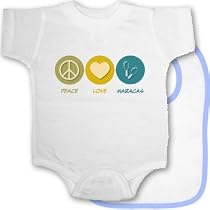 Peace Love Maracas Bib and Onesie