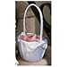 White Love Knot Satin Basket White Love Knot Satin Basket