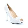 Delishoes - Escarpins Blancs Ouverts Dentelle