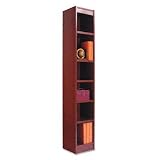Alera Veneer Baby Bookcase, 6 Shelves, 12w x 12d x 72h, Cherry