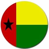 Guinea-Bissau Flag Round Mouse Pad