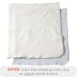 giggle Better Basics Swaddling Blankets, Organic Cotton - Set of 2. Blue/Ivory