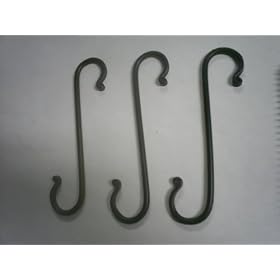 <b>Wrought Iron Hook Large "S"- Lot 3 Hand Made</b>