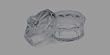 ALCOHOL CUPS CLEAR GLASS WITH KNOB 3 1/2 OZ